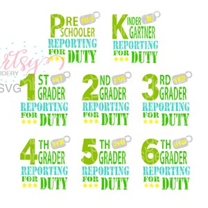 Back to School SVG / Back to School Boy svg / svg file / Reporting for Duty svg Cut File / School svg Designs / Back To School Cut File
