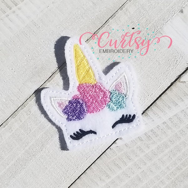 Unicorn Feltie Embroidery Design / Feltie Design / Feltie Embroidery Designs / Unicorn Feltie Machine Embroidery / Unicorn Face Feltie