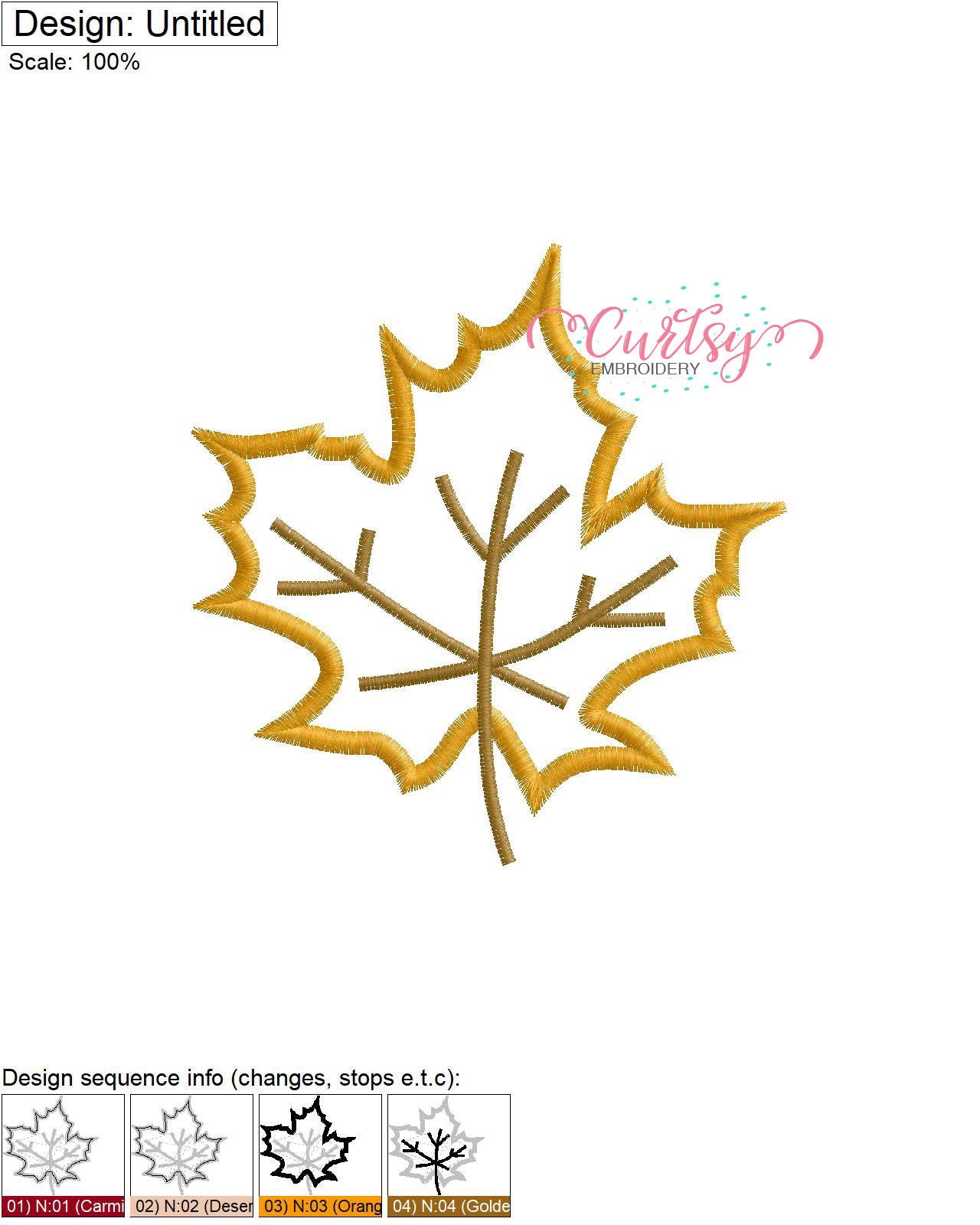 Fall Leaf Applique Design / Fall Leaf Machine Embroidery Design / Maple ...