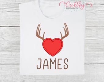Valentinstag Herz Stickdatei | Herz Maschinenstickdatei | Valentinstag Applikation Stickerei | Stickmuster Herz | Jungen Design