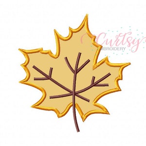 Herbstblatt Applikation Design / Herbstblatt Maschinenstickerei Design / AhornBlatt Maschinenstickerei Design / Herbstblatt Maschinenappli