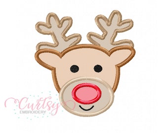 Reindeer Applique Design / Christmas Applique Design / Christmas Embroidery Design / Boy Reindeer Applique / Christmas Applique for Kids
