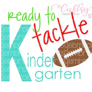 Back to School SVG / Back to School Boy svg / Kindergarten svg file / Ready To Tackle Kindergarten svg File / School svg / Football svg