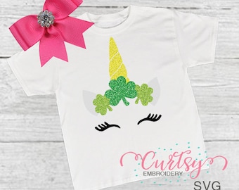 St Patricks Day SVG for Kids / Shamrock Unicorn svg / St Patricks Unicorn svg / St Pattys svg for Kids / svg files for cricut / unicorn svg