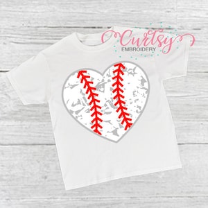 Beunruhigter Baseball Ball Herz SVG, Baseball Herz SVG, Grunge Baseball SVG, schlicht Baseball Cricut & Silhouette, Baseball Shirt SVG Png