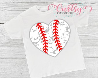 Distressed Baseball Ball Heart SVG, Baseball Heart SVG, Grunge Baseball SVG, Plain Baseball Cricut & Silhouette, Baseball Shirt Svg Png