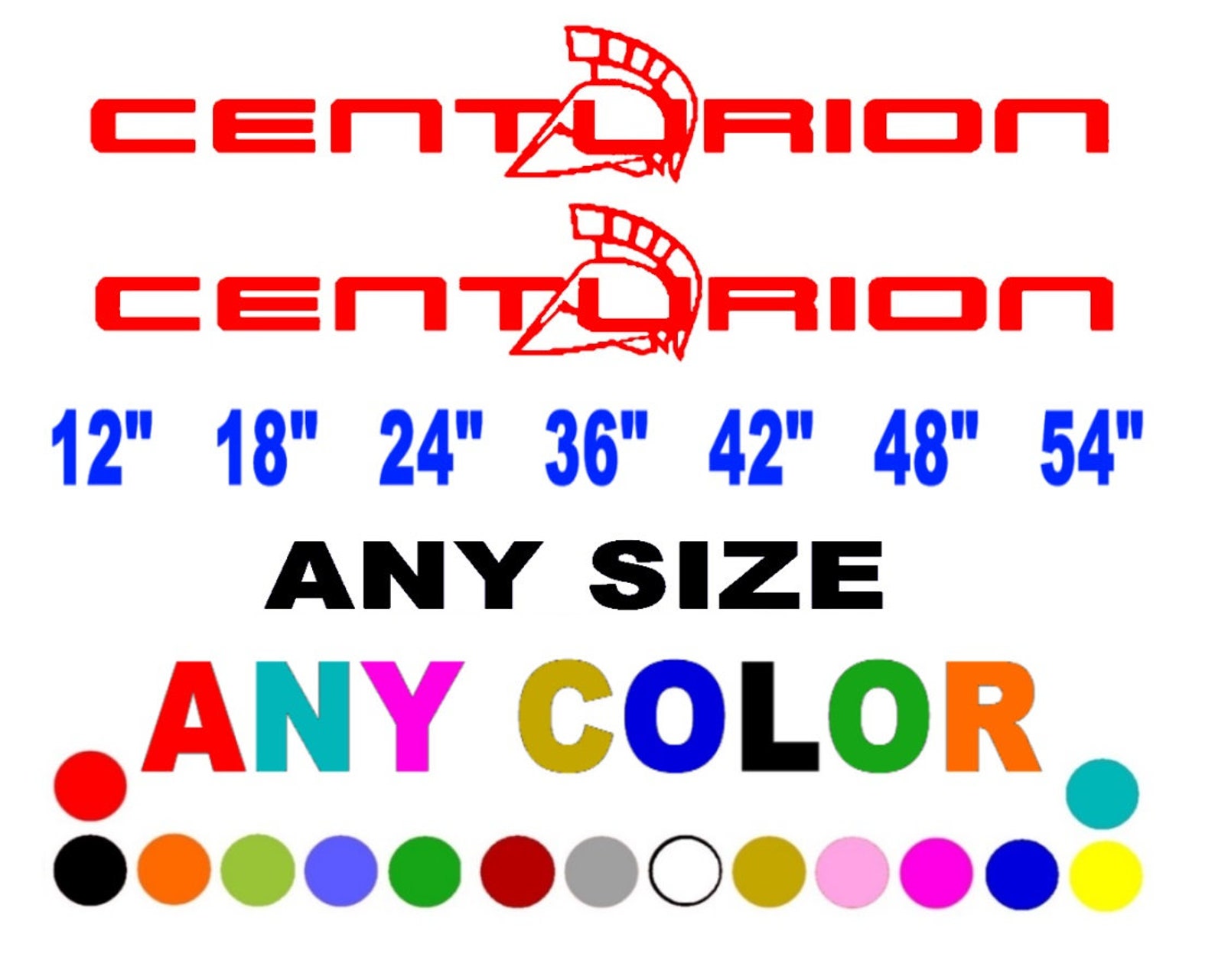 CENTURION BOAT Stickers Decals Any Size Any Color Pair Etsy