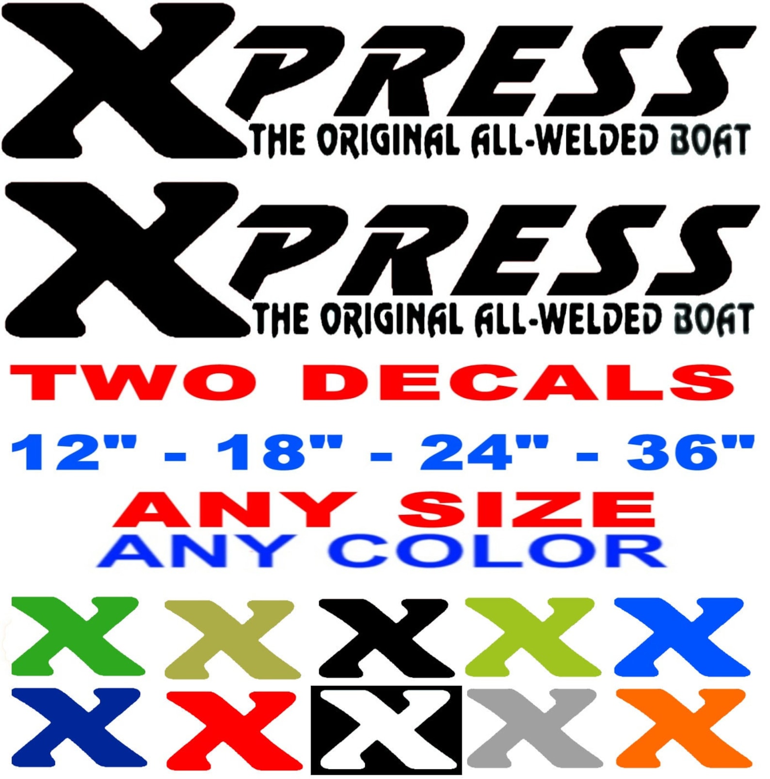 Xpress the Original Allwelded Boat Stickers Decals Any Etsy