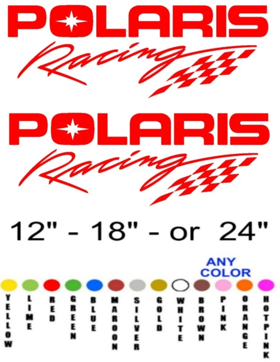 POLARIS racing stickers decals ANY COLOR Any size snowmobile Etsy