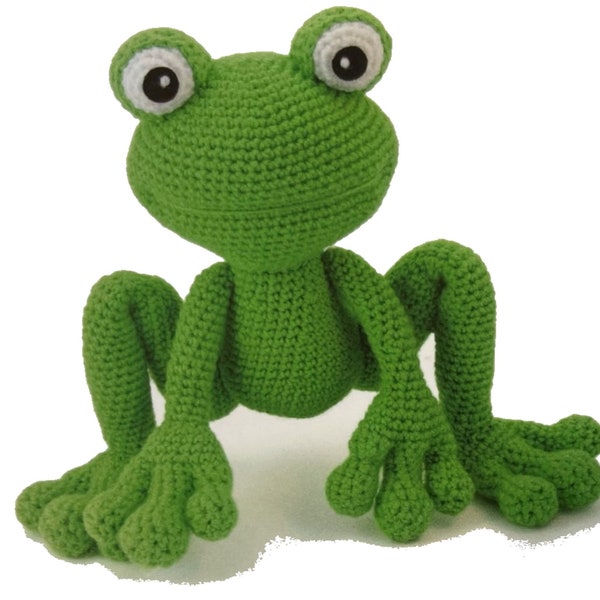 Frog Amigurumi Crochet PATTERN - Digital Download pdf