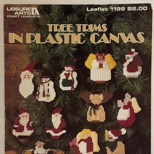Tree Trims in Plastic Canvas