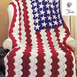 Independence Day Afghan Crochet Pattern - DIGITAL PDF Download