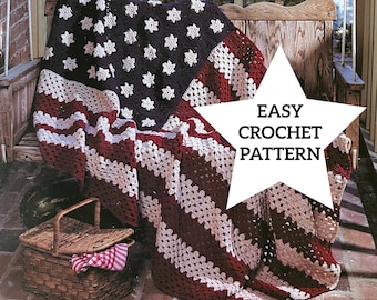 4th of July VINTAGE Flag Afghan