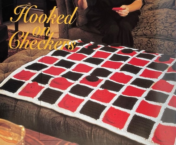 Checker Board Afghan Checkers Throw CROCHET PATTERN Pdf