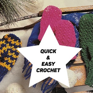 Quick & Cozy Crochet Mittens - INSTANT DIGITAL DOWNLOAD Easy!