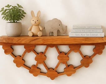 Wooden Floating Shelf for the bathroom, bedroom, living room, or kitchen. 12 inch.