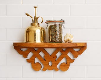 Wooden Floating Shelf for the bathroom, bedroom, living room, or kitchen. 12 inch.