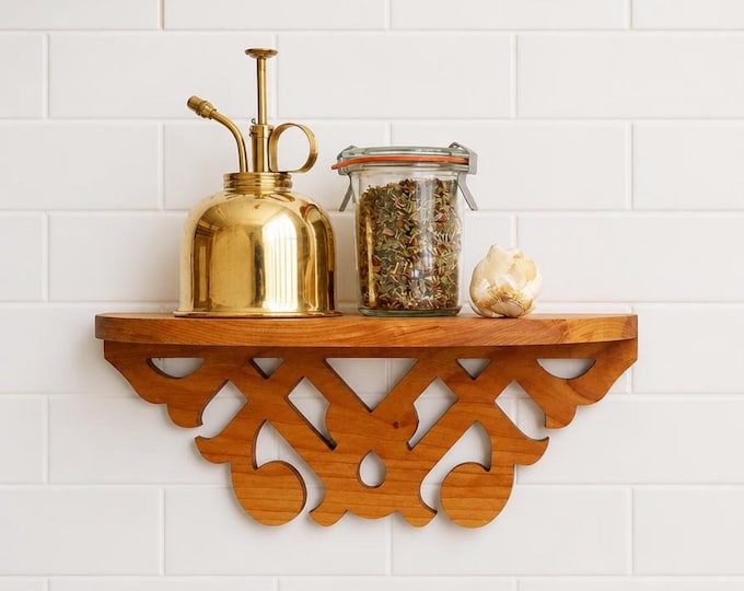 Wooden Floating Shelf for the bathroom, bedroom, living room, or kitchen. 12 inch.
