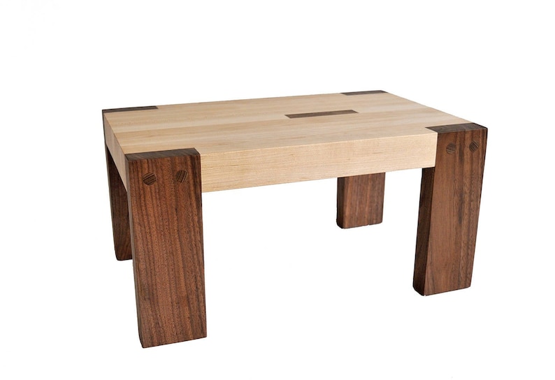 Step Stool in walnut and maple wood, Contemporary Mission Style image 3