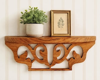 Wooden Floating Shelf for the bathroom, bedroom, living room, or kitchen. 12 inch.