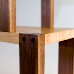 Step Stool in walnut and maple wood, Contemporary Mission Style image 2