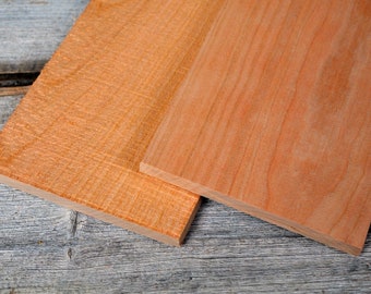 Grilling Planks with recipe card, made from cherry wood - for fish, poultry, beef, vegetables