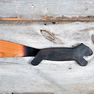 Squirrelly Spatula, Whimsical Solid Cherry Wood Kitchen Assistant