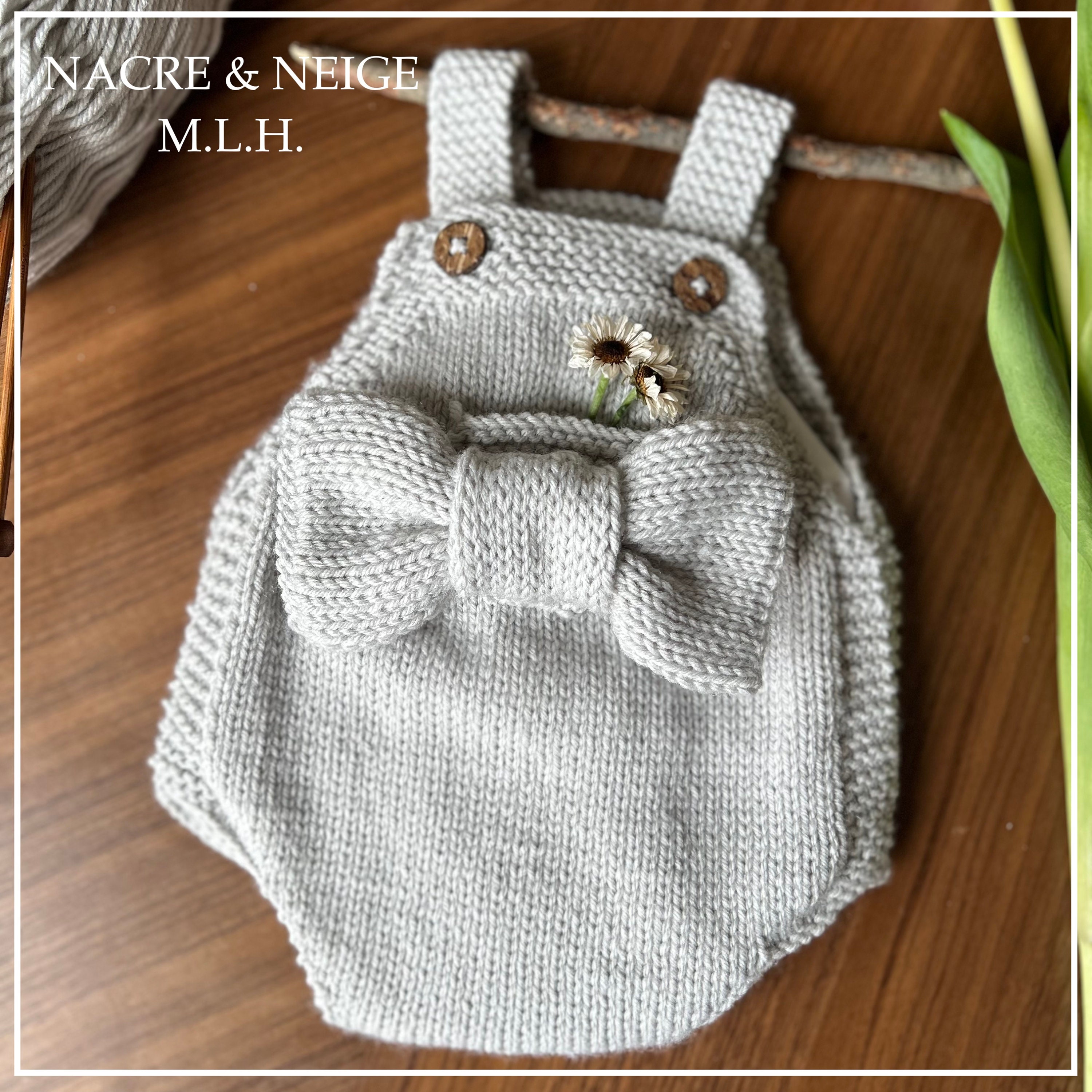 Knitting Pattern - Easy Knitted Baby Romper | 2-in-1 Romper With Pocket ...