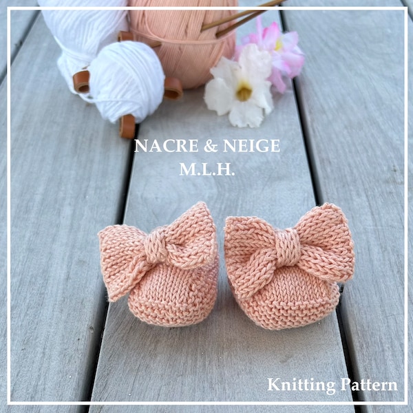 SAKURA - Delicate Baby Booties Knitting Pattern | The perfect baby shower gift * Pattern ONLY*