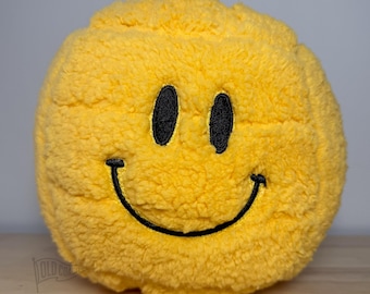 Plush Volleyball · Yellow Sherpa · Embroidered Smile · Last Edition · Handmade Stuffed Volleyball · Gift for Volleyball Player