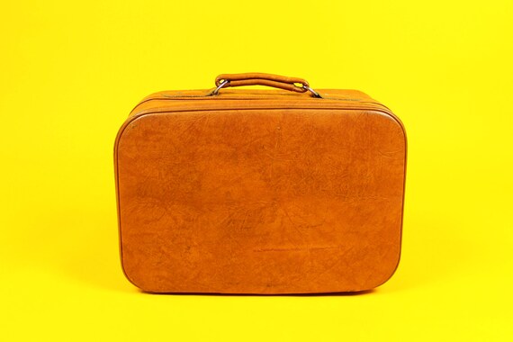 Leather Vintage Carryon Suitcase with Front Pocket - image 4