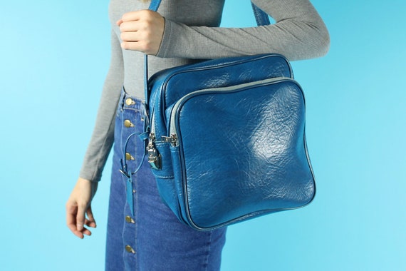 Vintage Crossbody Bag in Blue - image 2