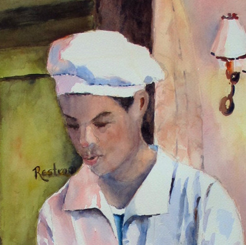 Chez Paul French Bakery Art Print From Watercolor Painting