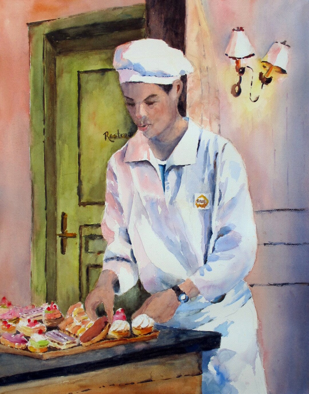 Chez Paul French Bakery Georgetown Art Print From Watercolor Painting ...