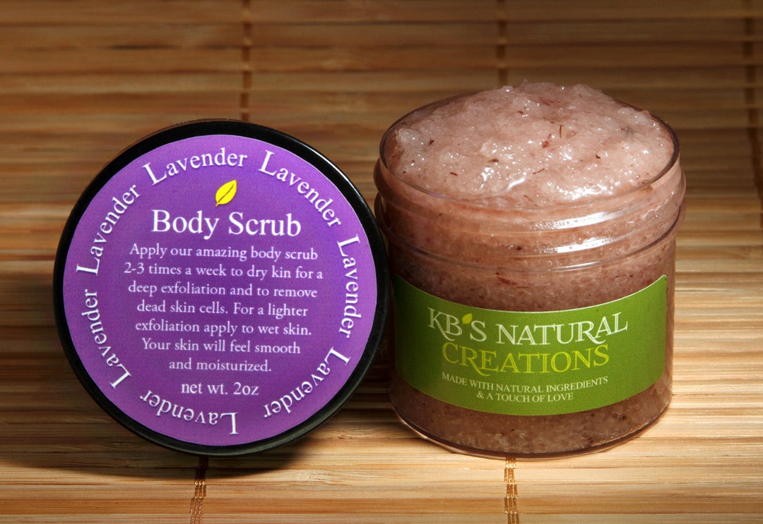 Calm Exfoliating Lavender Body Scrub With Grounded Lavender Herbs Etsy