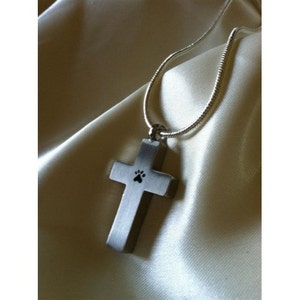 Paw Print Cross Pendant
