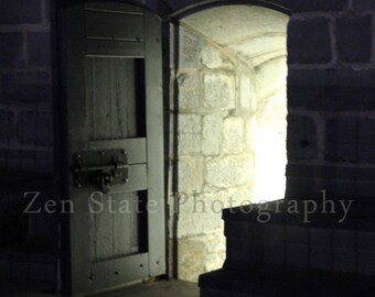 Door Photography. Night Photo Print. Dark Art. Ghost Tour Photograph. Fort Henry Photo Print. Unframed Print, Framed Print, Canvas Photo.