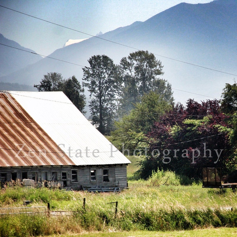 Rural America Photo Print. Landscape Photography Print. Barn Print. Square Format Photo Print, Framed Print, or Canvas Print. Home Decor. image 1