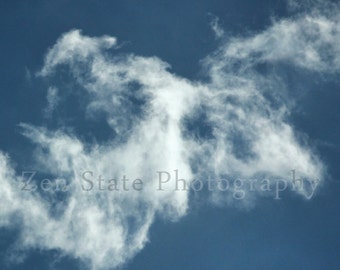 Dragon Cloud Wall Decor Blue Sky Cloud Photography Dragon Fine Art Print Home Decor Wall Art Unframed Print Framed Photography Canvas Print