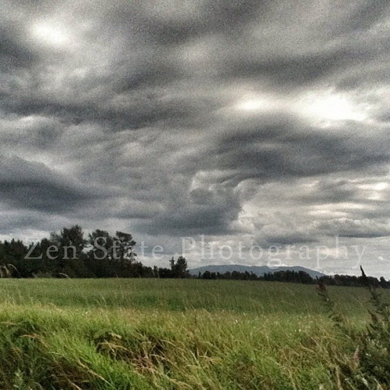 Nature Photography Print. Landscape Photo Wall Decor. Rolling Sky Landscape Print. Unframed Photo Print, Framed Print, or Canvas Print. image 1