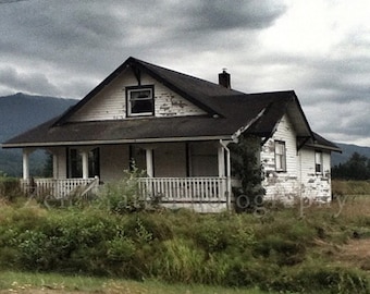 Rustic House Photo Print. The Lonely House Photography Print. iPhoneography Print. Photo Print, Framed Print, or Canvas Print. Home Decor.
