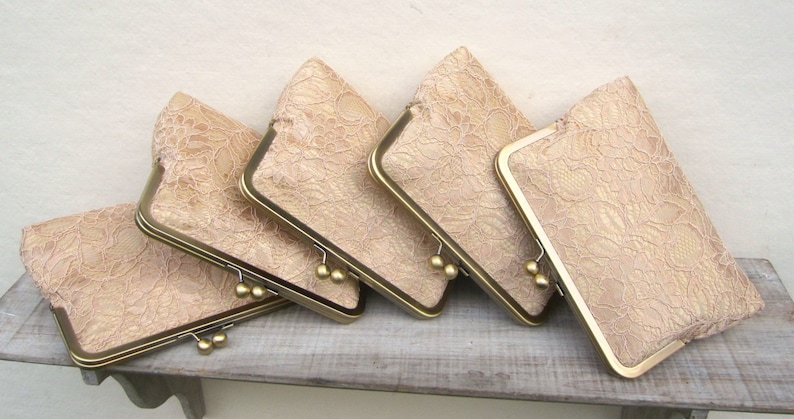 gold lace clutch bag