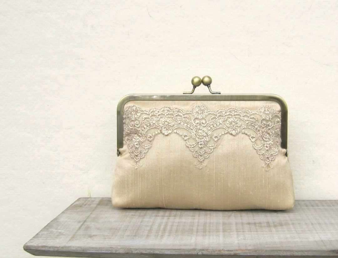 Gold Lace Clutch Gold Bridal Clutch Gatsby Wedding Wedding - Etsy