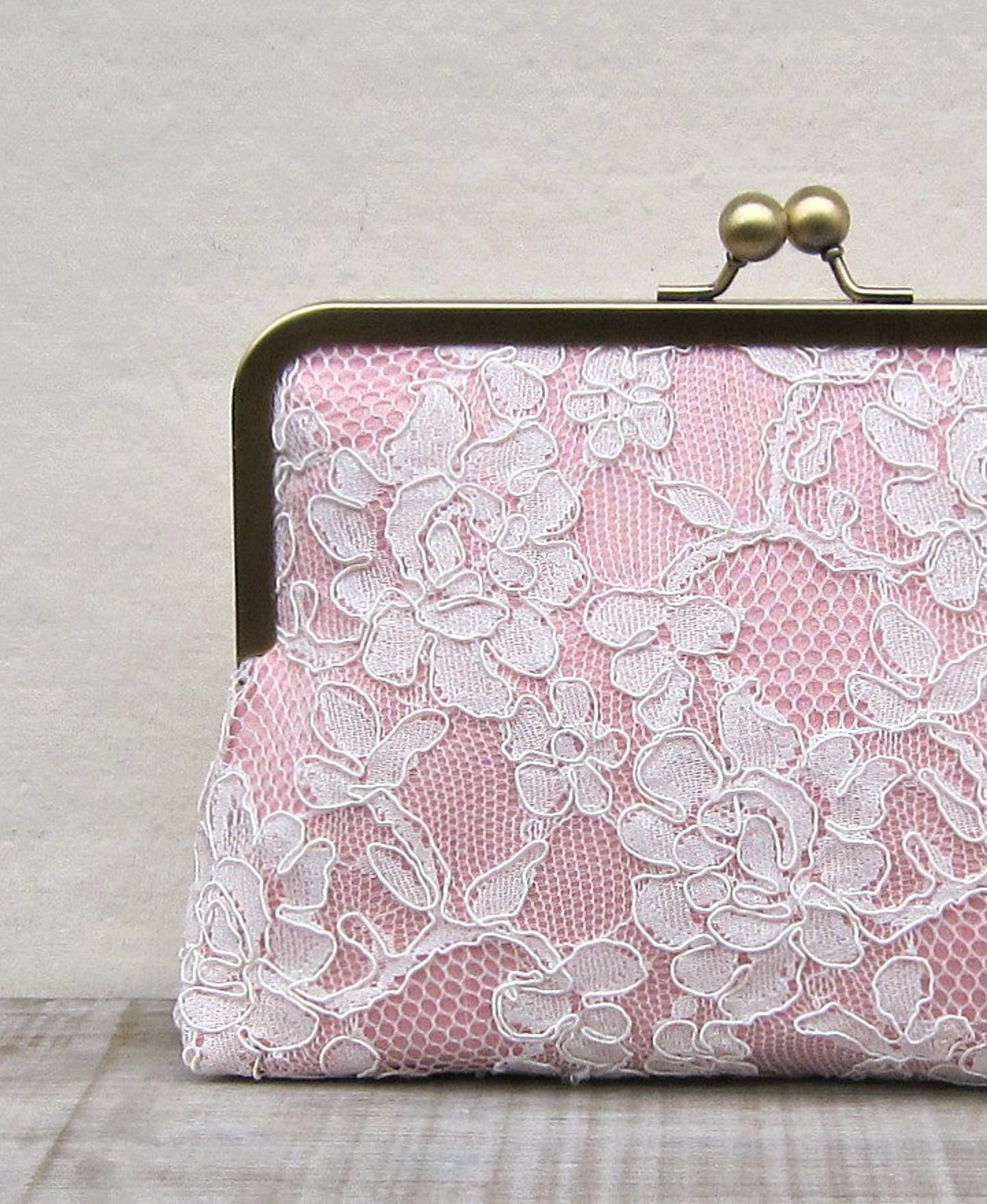 Pink Bridal Clutch Lace Wedding Clutch Pink Bridesmaids - Etsy UK