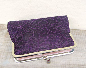 Purple clutch, purple lace clutch, purple bridal clutch, purple wedding purse, purple bridesmaid clutch, purple evening clutch, uk clutch