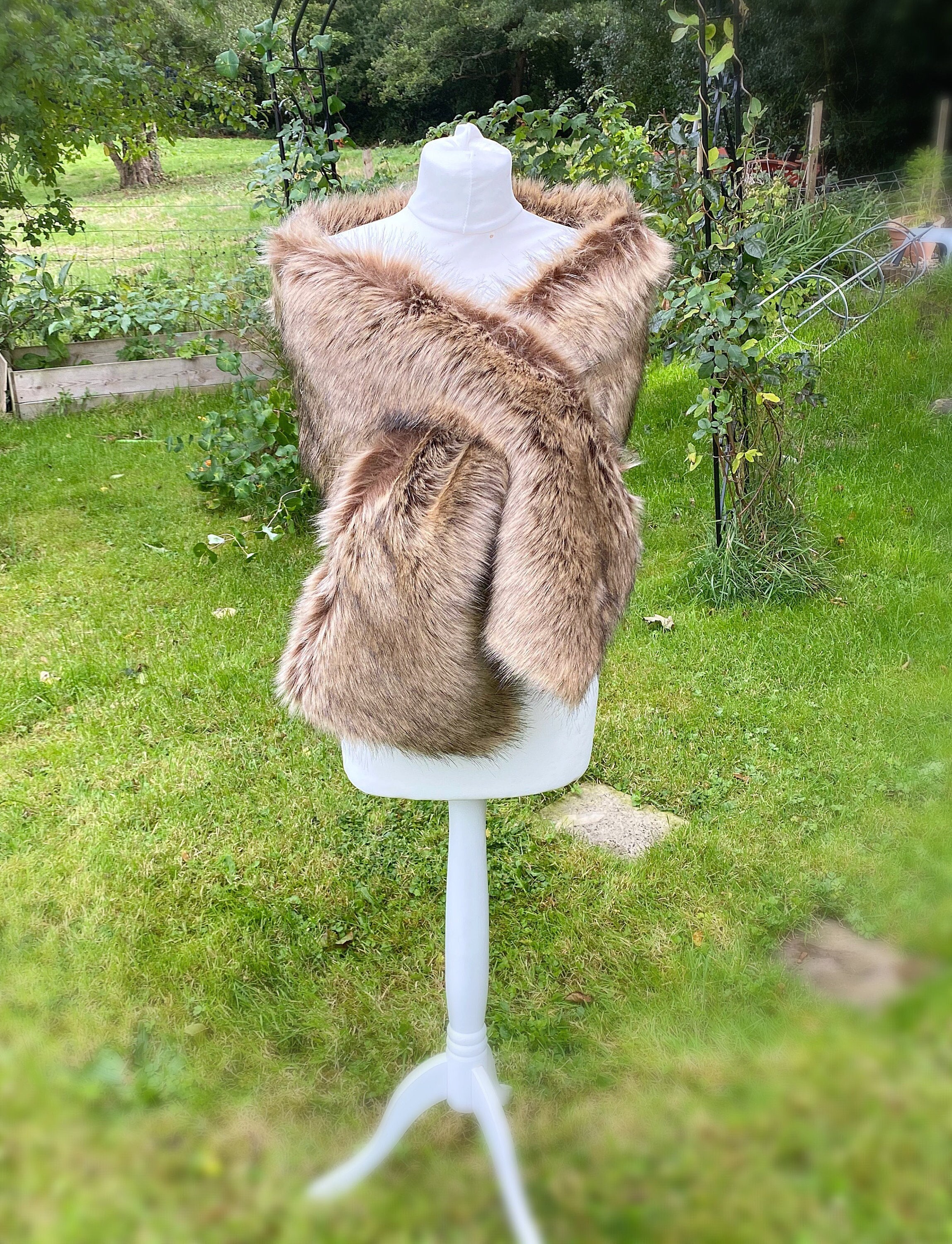Mink faux fur stole deals