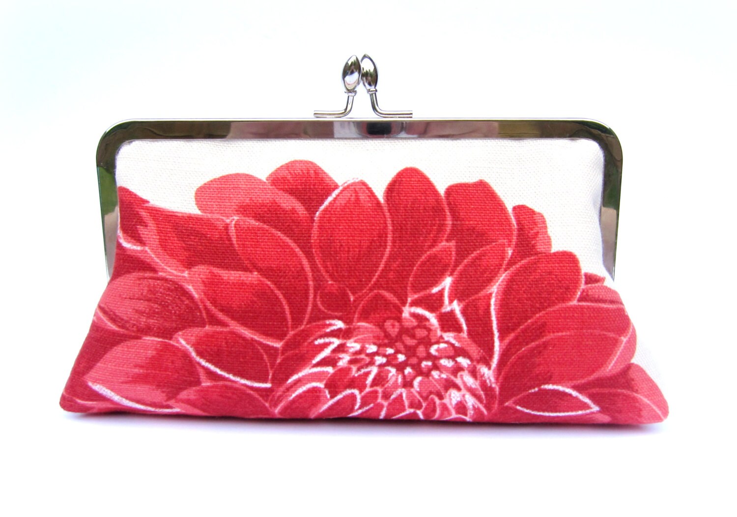 Bridesmaid Clutch Bag Set of 3 Bridesmaid Gift Floral Red Etsy