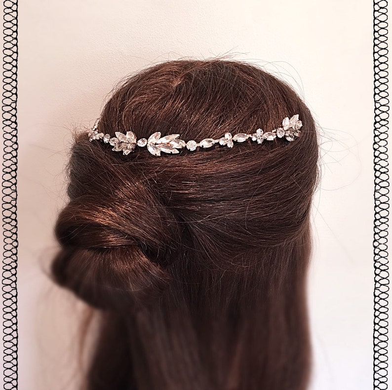 bridal hair band silver hair piece silver bridal headband wedding headpiece hair comb Bridal hair accessories bridal headpiece