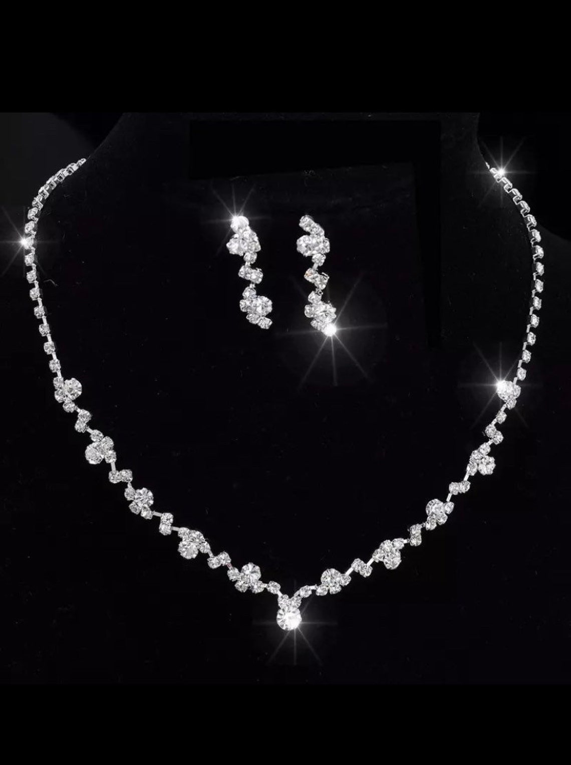 Bridal Necklace and Earring Set Wedding Necklace and Earring Etsy