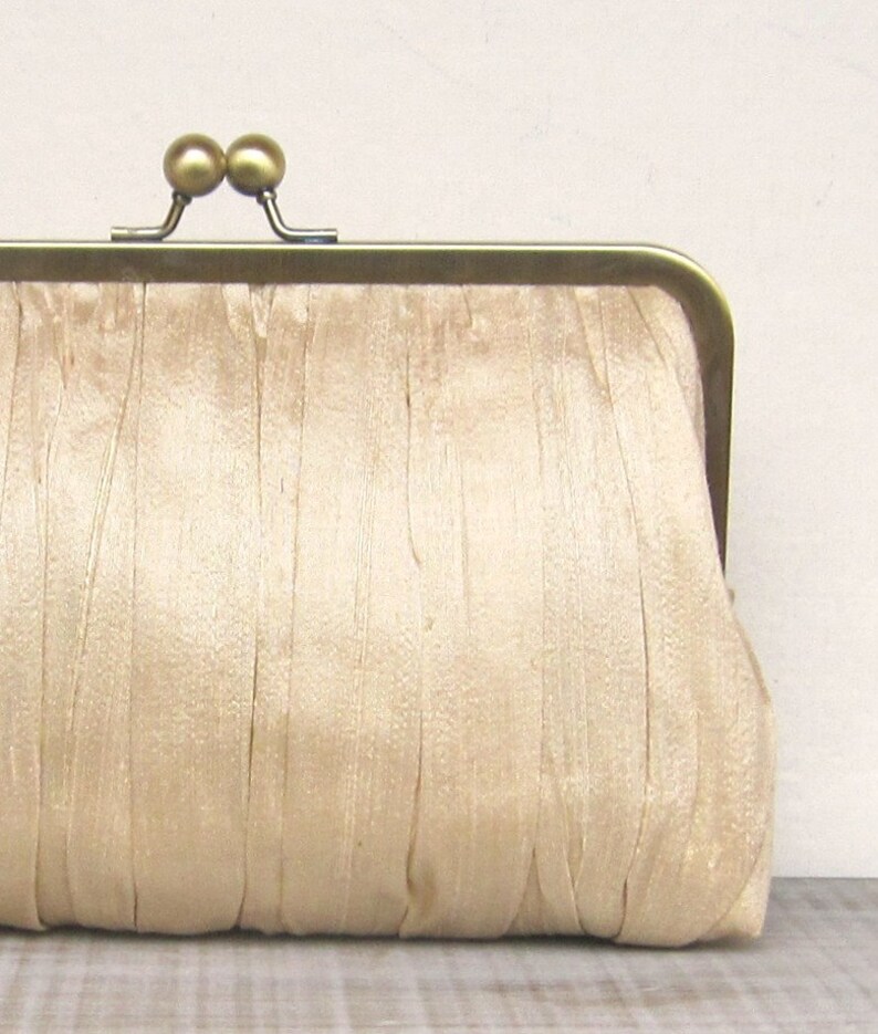Gold Clutch Gold Bridal Clutch Bag Gold Wedding Purse Silk Etsy